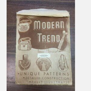 1949 Handbag Purse Patterns Leatherwork Leather craft tooling Carving Stamping